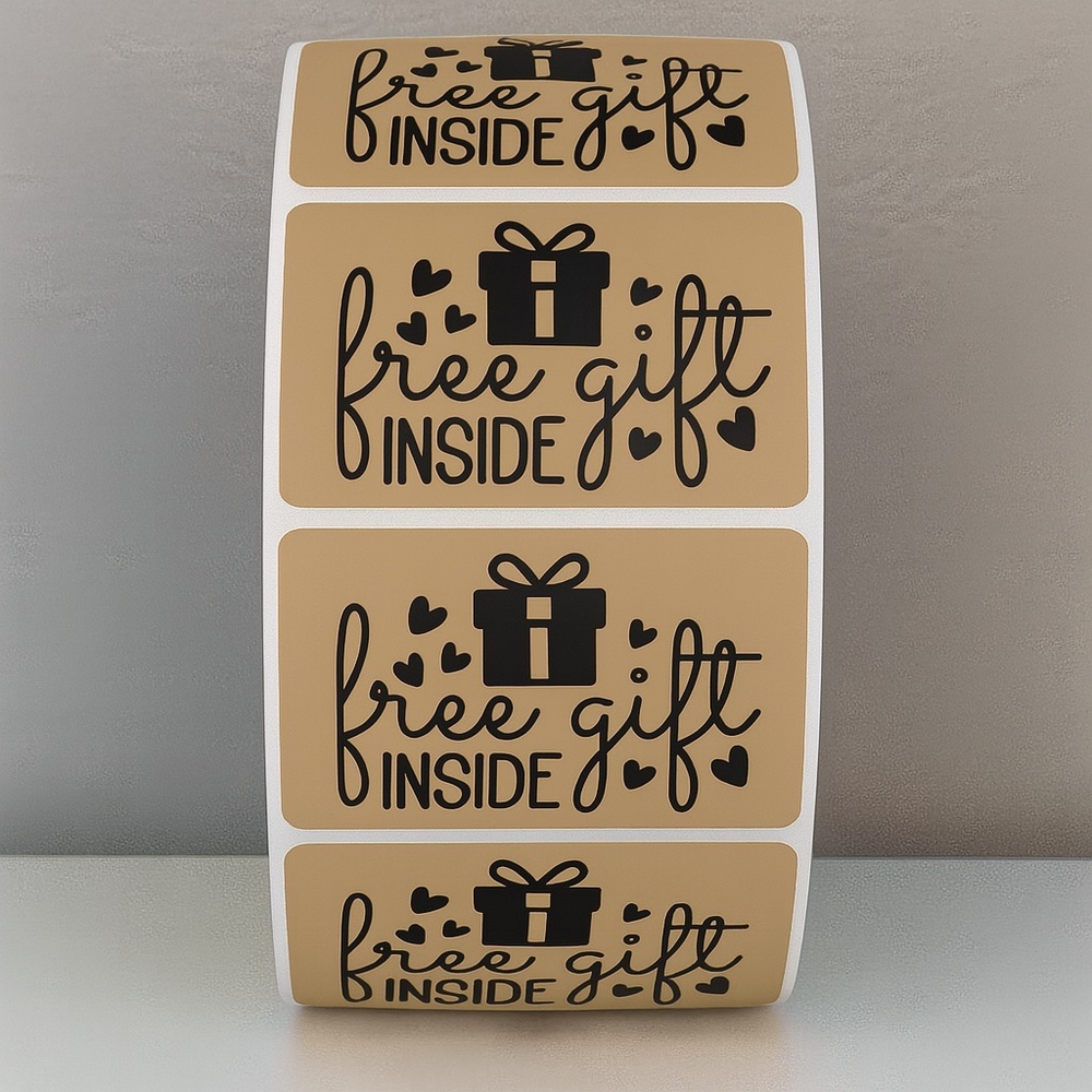 Free Gift Inside Stickers – Cute Labels for Packaging and Small Business